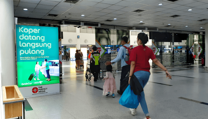Grab at KNO Medan Departure Security check point