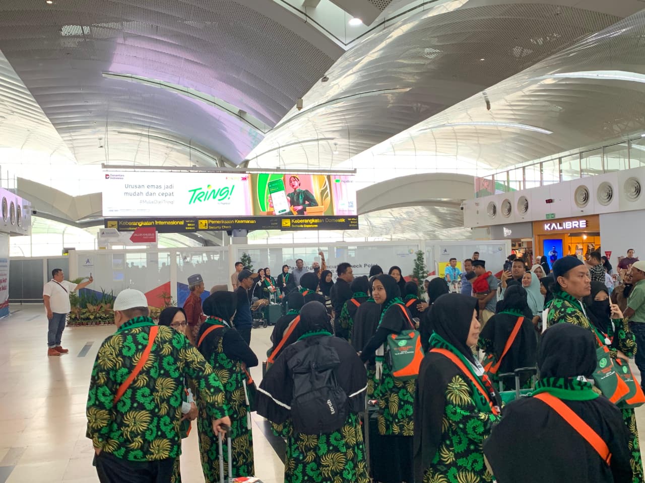 Kemenkraf at KNO Medan Departure Security check point