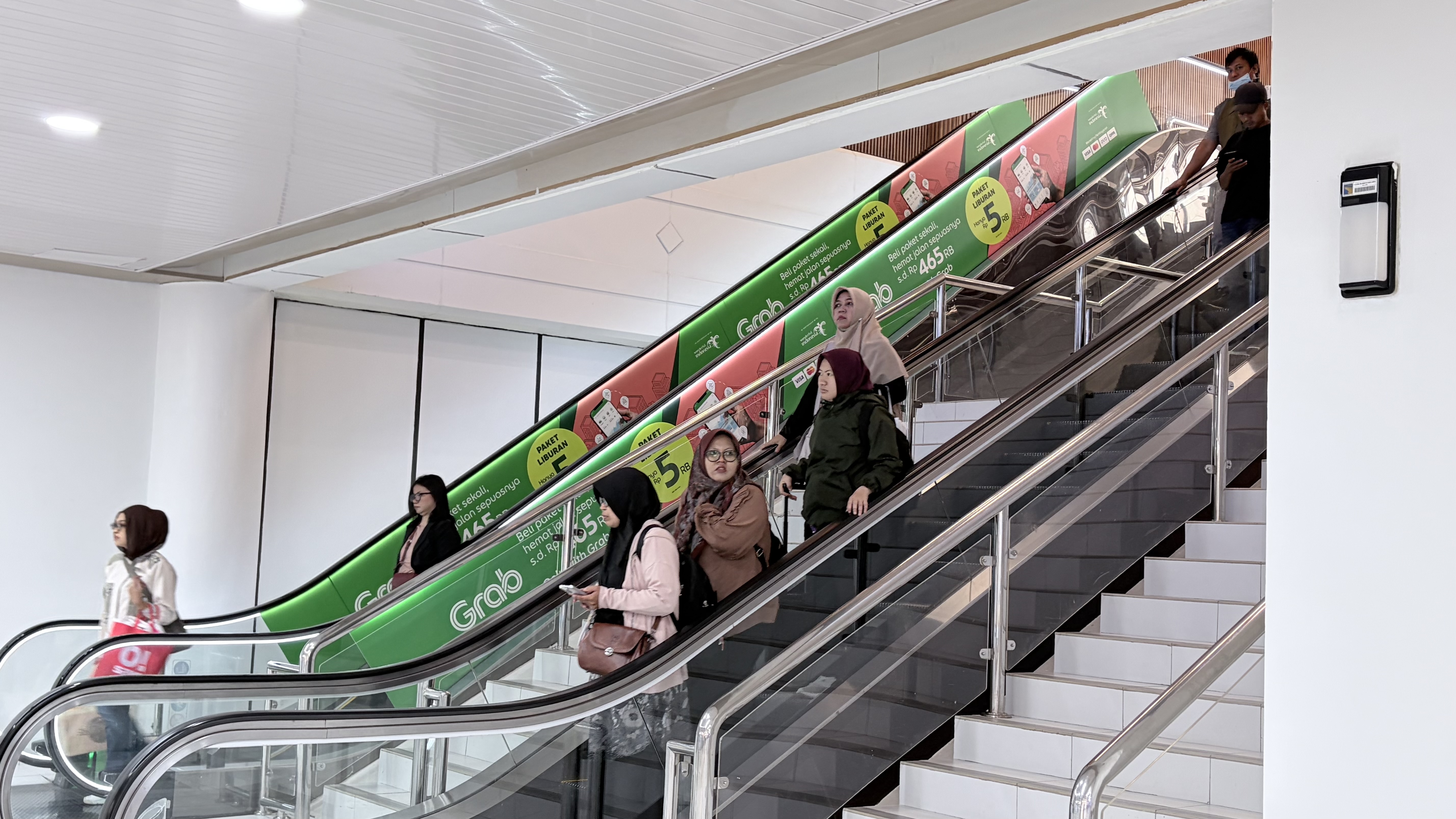 Side Body of Escalator at Domestic Arrival (Hang Nadim International Airport Batam)
