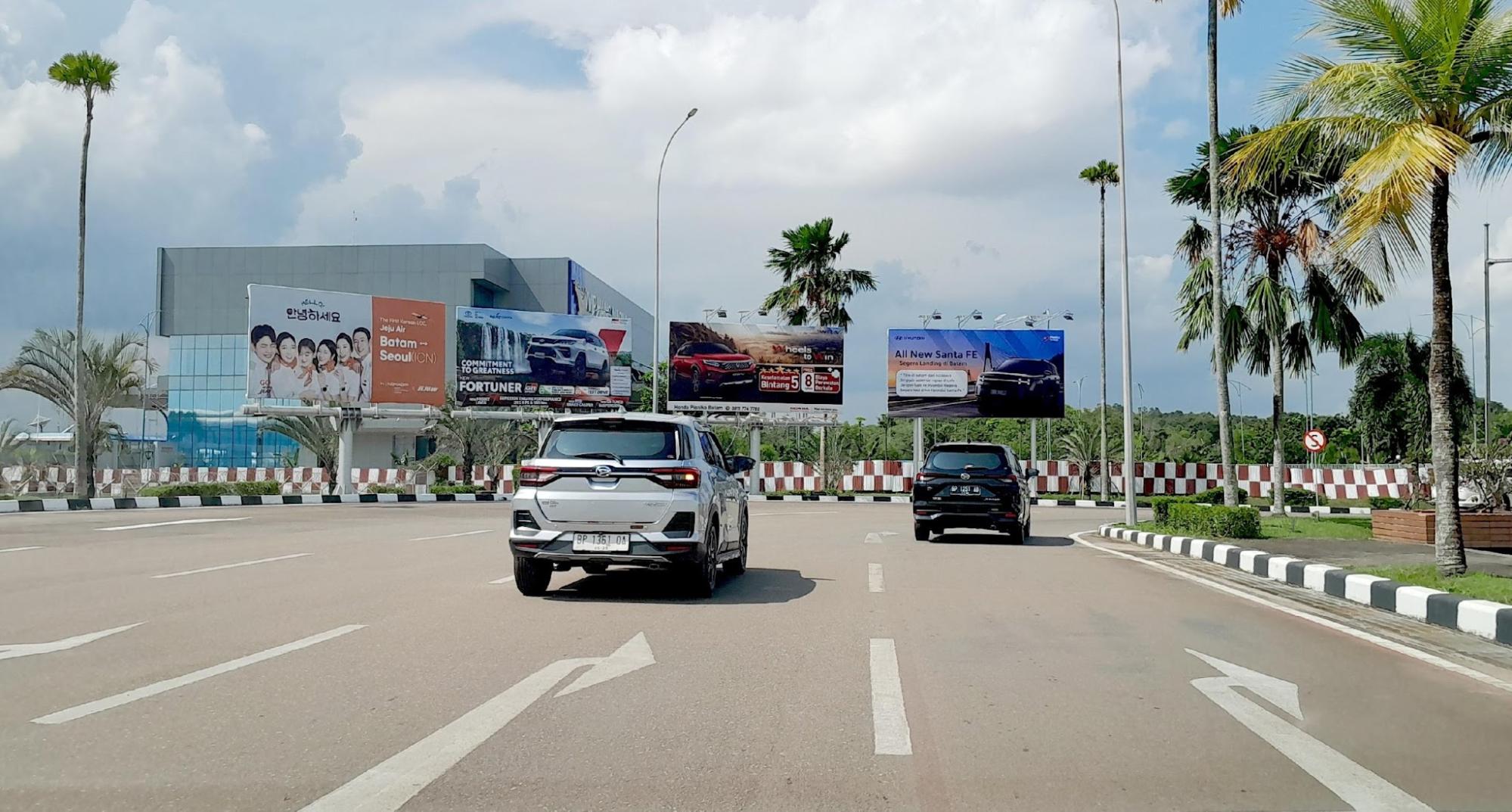 Billboard towards Arrival Exit Gate to downtown (Hang Nadim International Airport Batam)