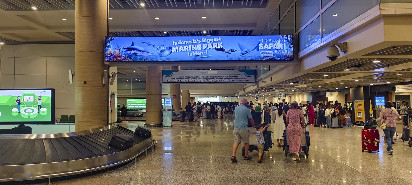Lightbox A at Arrival Baggage Claim ceiling (Left Side) 